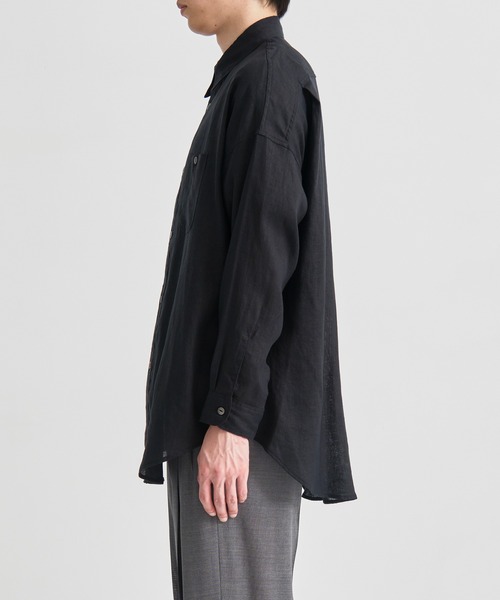 markaware（マーカウェア）の「【MARKAWARE/マーカウェア】TENT LONG SHIRT（シャツ/ブラウス・メンズ・ブラック/ホワイト・1/2）」の11枚目の写真