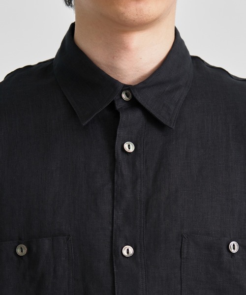 markaware（マーカウェア）の「【MARKAWARE/マーカウェア】TENT LONG SHIRT（シャツ/ブラウス・メンズ・ブラック/ホワイト・1/2）」の13枚目の写真