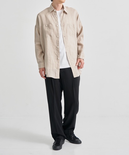 markaware（マーカウェア）の「【MARKAWARE/マーカウェア】TENT LONG SHIRT（シャツ/ブラウス・メンズ・ブラック/ホワイト・1/2）」の22枚目の写真