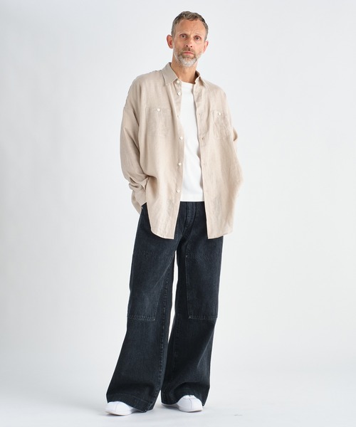 markaware（マーカウェア）の「【MARKAWARE/マーカウェア】TENT LONG SHIRT（シャツ/ブラウス・メンズ・ブラック/ホワイト・1/2）」の18枚目の写真