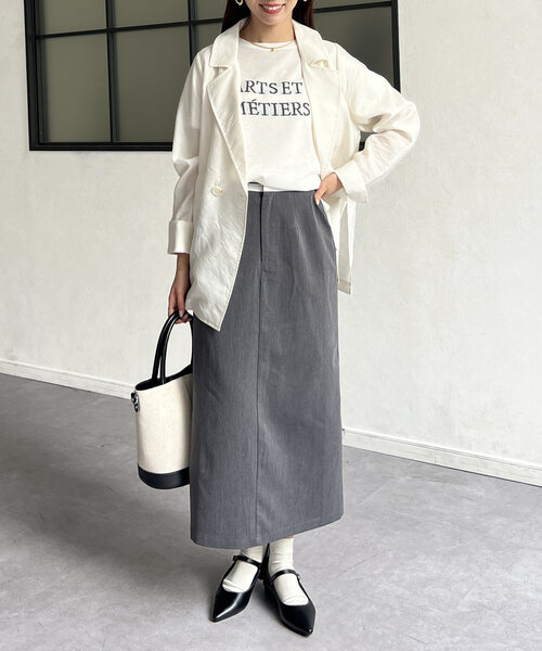 Chez toi(シェトワ)の「シアーテーラードジャケット(テーラードジャケット・レディース・ベージュ/オフホワイト/ブラック・FREE)」の20枚目の写真