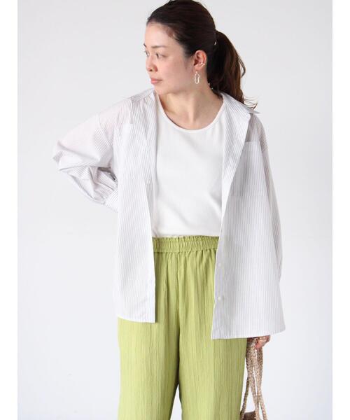 Lugnoncure（ルノンキュール）の「【イージーケア】ボリューム袖レギュラーシャツ（シャツ/ブラウス・レディース・ネイビー/ピンク/オフホワイト/チャコールグレー・F）」の15枚目の写真