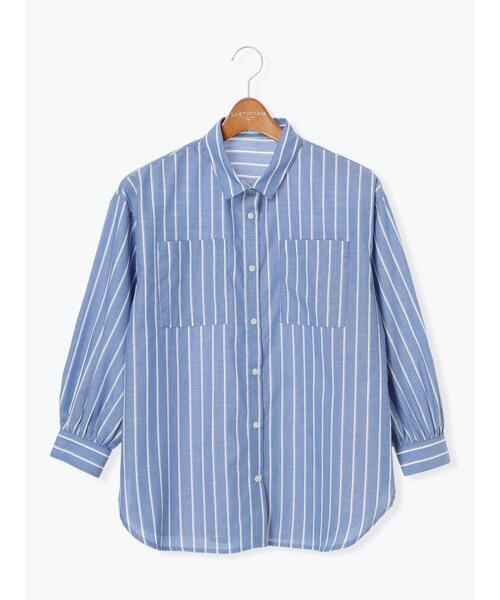 Lugnoncure（ルノンキュール）の「【イージーケア】ボリューム袖レギュラーシャツ（シャツ/ブラウス・レディース・ネイビー/ピンク/オフホワイト/チャコールグレー・F）」の7枚目の写真