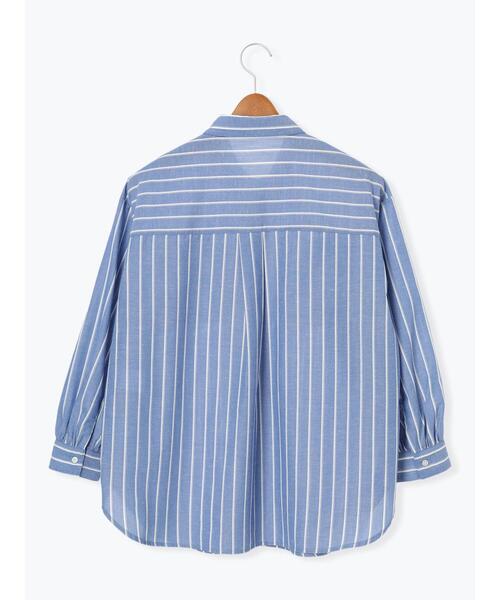 Lugnoncure（ルノンキュール）の「【イージーケア】ボリューム袖レギュラーシャツ（シャツ/ブラウス・レディース・ネイビー/ピンク/オフホワイト/チャコールグレー・F）」の8枚目の写真