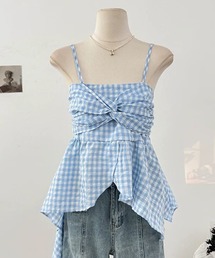 Gingham Camisole Frilled Bustier / ギンガムキャミソールフリルビスチェ 秋物 秋服 2026年秋冬