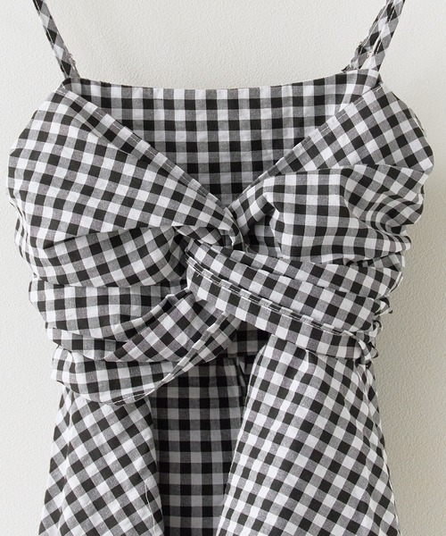 ROOPTOKYO(ループトウキョウ)の「Gingham Camisole Frilled Bustier / ギンガムキャミソールフリルビスチェ(キャミソール・レディース・ブルー/ブラック/ピンク・FREE)」の12枚目の写真