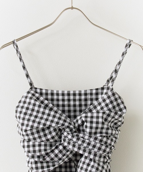 ROOPTOKYO(ループトウキョウ)の「Gingham Camisole Frilled Bustier / ギンガムキャミソールフリルビスチェ(キャミソール・レディース・ブルー/ブラック/ピンク・FREE)」の11枚目の写真