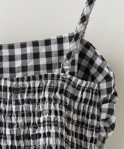 ROOPTOKYO(ループトウキョウ)の「Gingham Camisole Frilled Bustier / ギンガムキャミソールフリルビスチェ(キャミソール・レディース・ブルー/ブラック/ピンク・FREE)」の8枚目の写真