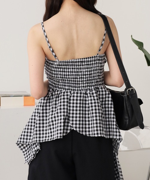 ROOPTOKYO(ループトウキョウ)の「Gingham Camisole Frilled Bustier / ギンガムキャミソールフリルビスチェ(キャミソール・レディース・ブルー/ブラック/ピンク・FREE)」の16枚目の写真