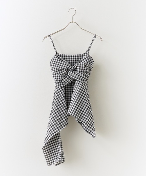 ROOPTOKYO(ループトウキョウ)の「Gingham Camisole Frilled Bustier / ギンガムキャミソールフリルビスチェ(キャミソール・レディース・ブルー/ブラック/ピンク・FREE)」の14枚目の写真
