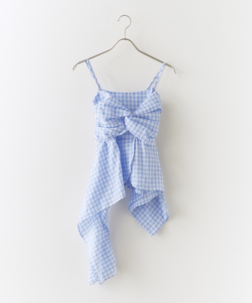 ROOPTOKYO(ループトウキョウ)の「Gingham Camisole Frilled Bustier / ギンガムキャミソールフリルビスチェ(キャミソール・レディース・ブルー/ブラック/ピンク・FREE)」の19枚目の写真