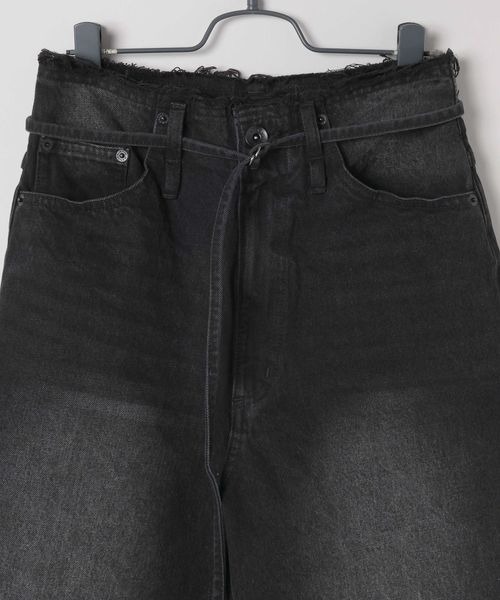 JEANASIS（ジーナシス）の「ベルトツキデニムハーフパンツ/455551（デニムパンツ・レディース・ブラック/ブルー・SMALL/MEDIUM）」の7枚目の写真