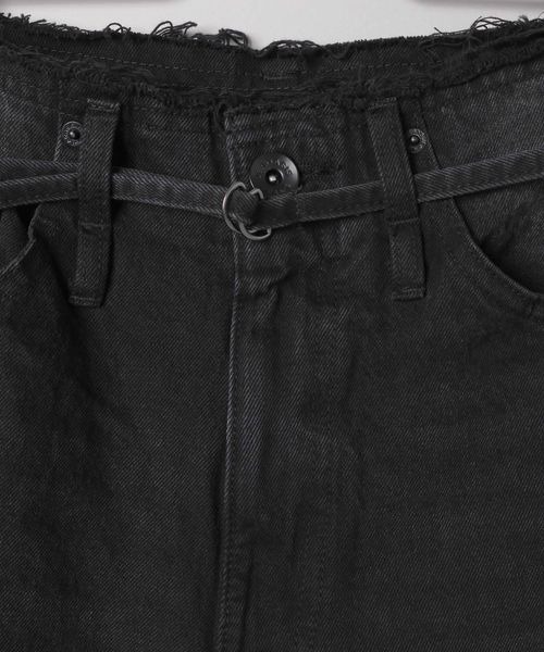 JEANASIS（ジーナシス）の「ベルトツキデニムハーフパンツ/455551（デニムパンツ・レディース・ブラック/ブルー・SMALL/MEDIUM）」の6枚目の写真