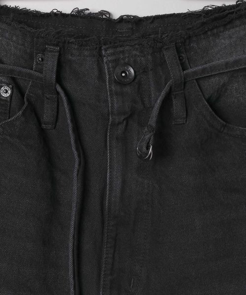 JEANASIS（ジーナシス）の「ベルトツキデニムハーフパンツ/455551（デニムパンツ・レディース・ブラック/ブルー・SMALL/MEDIUM）」の5枚目の写真