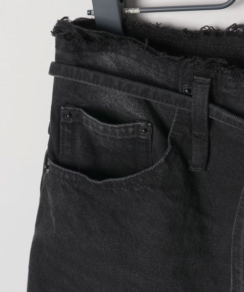 JEANASIS（ジーナシス）の「ベルトツキデニムハーフパンツ/455551（デニムパンツ・レディース・ブラック/ブルー・SMALL/MEDIUM）」の4枚目の写真