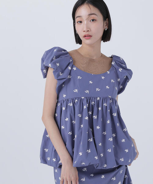 ナチュラルビューティーベーシック　エンブロイダリーシリーズ ブラウス NATURAL BEAUTY BASIC（ナチュラルビューティーベーシック）の