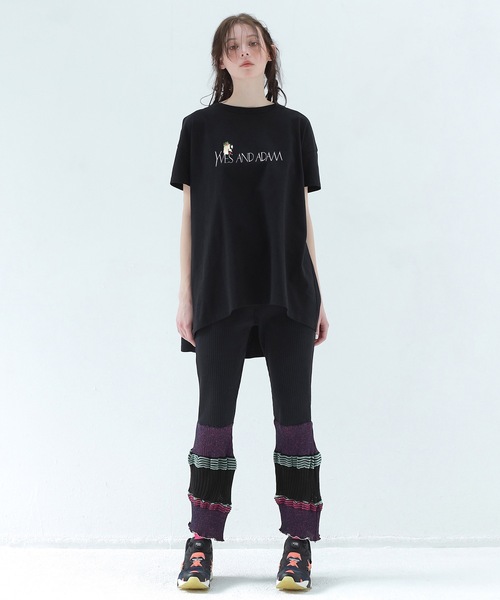 bedsidedrama(ベットサイドドラマ)の「YVES AND ADAM Flare T-Shirt(Tシャツ/カットソー・レディース・ナチュラル/ブラック/ホワイト・1/2)」の10枚目の写真