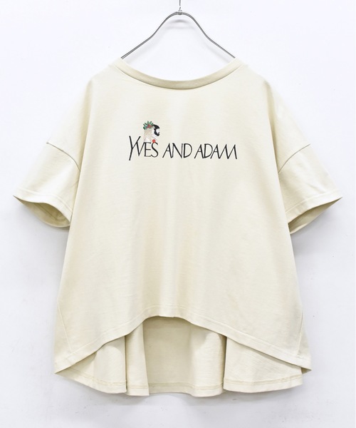 bedsidedrama(ベットサイドドラマ)の「YVES AND ADAM Flare T-Shirt(Tシャツ/カットソー・レディース・ナチュラル/ブラック/ホワイト・1/2)」の20枚目の写真