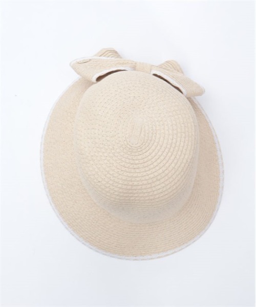 axes femme(アクシーズファム)の「後ろリボンUVペーパーハット(ハット・レディース・ベージュ/ネイビー・FREE)」の12枚目の写真