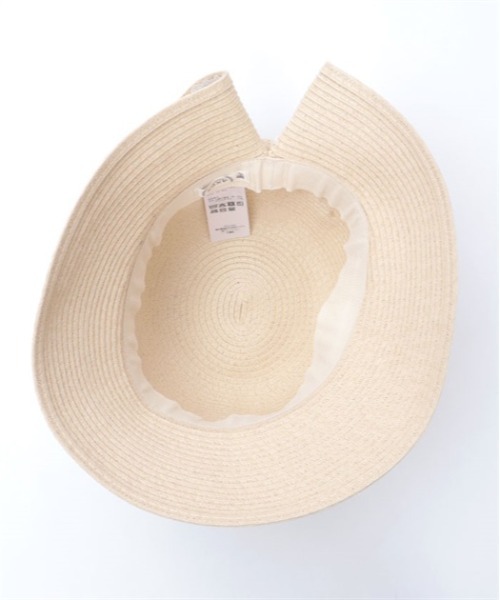 axes femme(アクシーズファム)の「後ろリボンUVペーパーハット(ハット・レディース・ベージュ/ネイビー・FREE)」の14枚目の写真