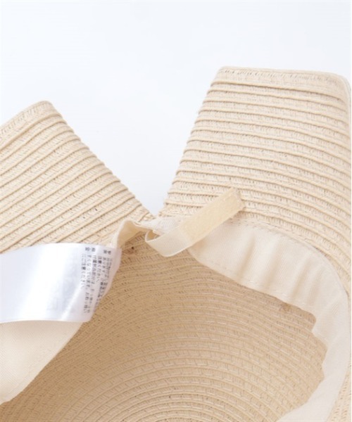 axes femme(アクシーズファム)の「後ろリボンUVペーパーハット(ハット・レディース・ベージュ/ネイビー・FREE)」の15枚目の写真