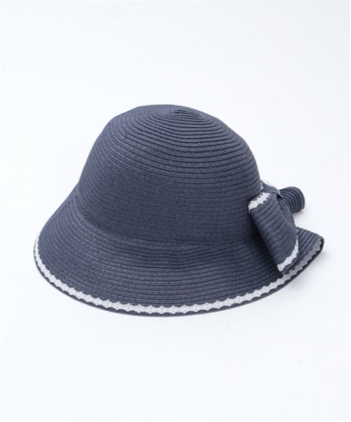 axes femme(アクシーズファム)の「後ろリボンUVペーパーハット(ハット・レディース・ベージュ/ネイビー・FREE)」の17枚目の写真