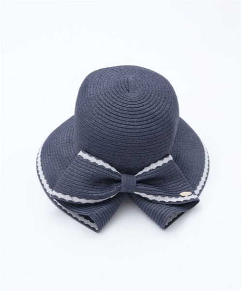 axes femme(アクシーズファム)の「後ろリボンUVペーパーハット(ハット・レディース・ベージュ/ネイビー・FREE)」の18枚目の写真