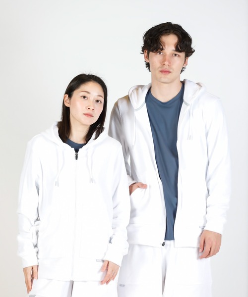 UNDER ARMOUR（アンダーアーマー）の「UAパイル フルジップ フーディー（ライフスタイル/メンズ）（スウェット・メンズ・ホワイト・M/L/XL/S/2XL）」の2枚目の写真