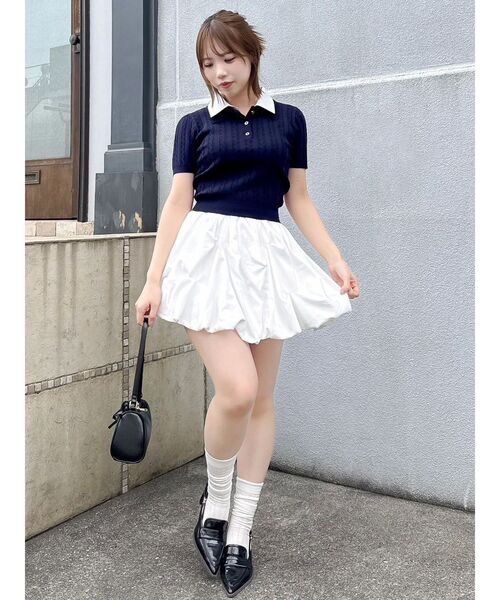 dazzlin（ダズリン）の「ダブルカラーケーブルレイヤードリブニット