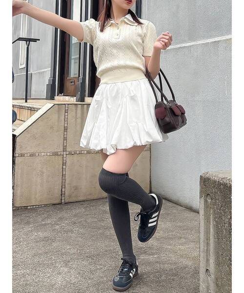 dazzlin（ダズリン）の「ダブルカラーケーブルレイヤードリブニット