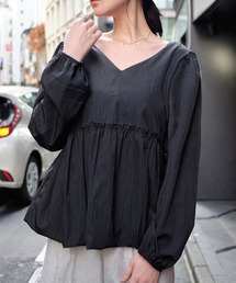 STYLEBLOCK | Vネックバルーンヘムブラウス(シャツ/ブラウス)