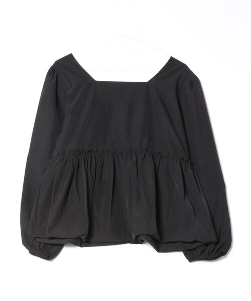 STYLEBLOCK(スタイルブロック)の「Vネックバルーンヘムブラウス(シャツ/ブラウス・レディース・アイボリー/ブラック・FREE)」の5枚目の写真