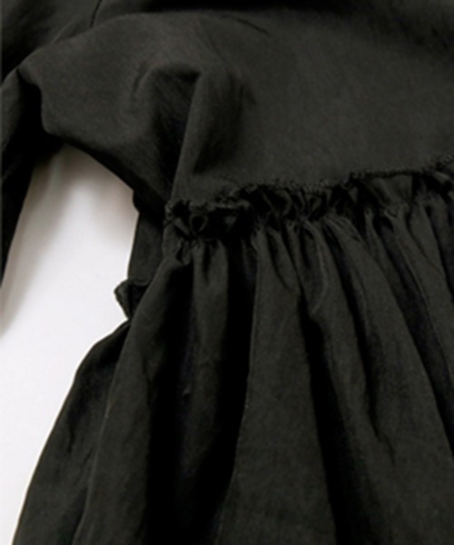 STYLEBLOCK(スタイルブロック)の「Vネックバルーンヘムブラウス(シャツ/ブラウス・レディース・アイボリー/ブラック・FREE)」の7枚目の写真