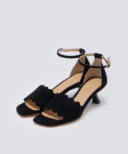 LUGO アンクルストラップサンダル 4.5cm BLACK（サンダル
