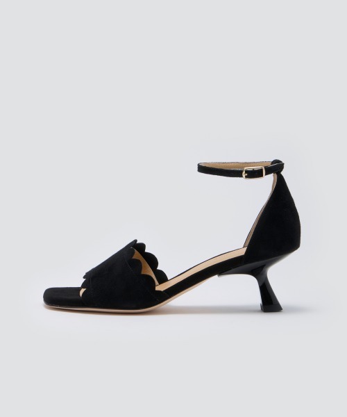 LUGO アンクルストラップサンダル 4.5cm BLACK（サンダル