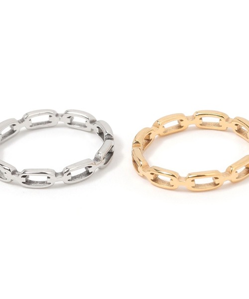 LAKOLE（ラコレ）の「ステンレスチェーンデザインリング / 327502（リング・レディース・その他1/その他2・FREE）」の3枚目の写真