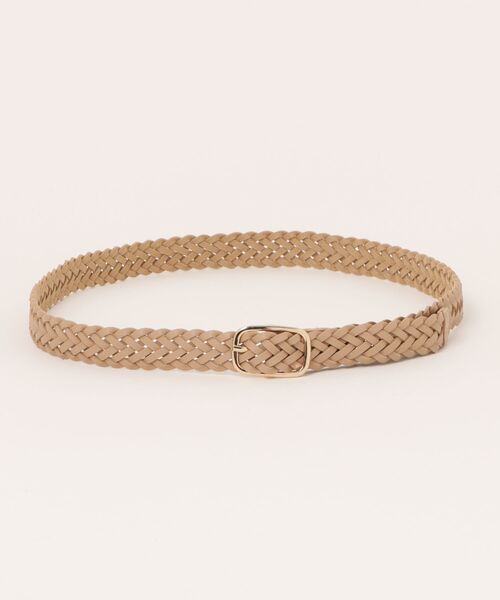 STYLEBLOCK（スタイルブロック）の「レザー調編み込みベルト（ベルト・レディース・ブラウン/ブラック/カーキ/シルバー/ホワイト/キャメル/ゴールド/ネイビー・FREE）」の5枚目の写真