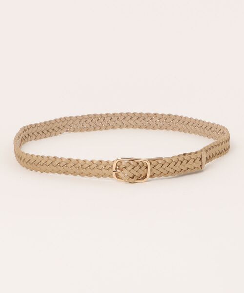 STYLEBLOCK（スタイルブロック）の「レザー調編み込みベルト（ベルト・レディース・ブラウン/ブラック/カーキ/シルバー/ホワイト/キャメル/ゴールド/ネイビー・FREE）」の8枚目の写真