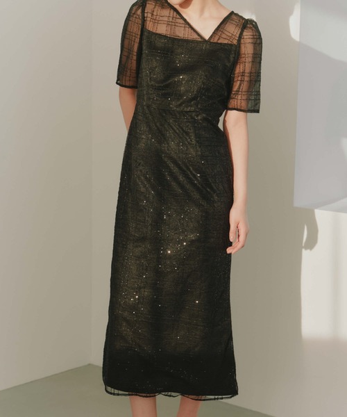 チョーカー✖︎チェックレースマーメイドワンピース チョーカー×チェックレースマーメイドワンピース（ドレス