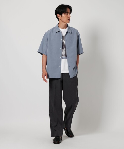 BEAUTY&YOUTH UNITED ARROWS(ビューティーアンドユースユナイテッドアローズ)の「シルキータッチ キャンプカラー フォルム シャツ(シャツ/ブラウス・メンズ・オリーブ/ライトブルー/ダークグレー/ライトグレー・XL/S/M/L)」の6枚目の写真