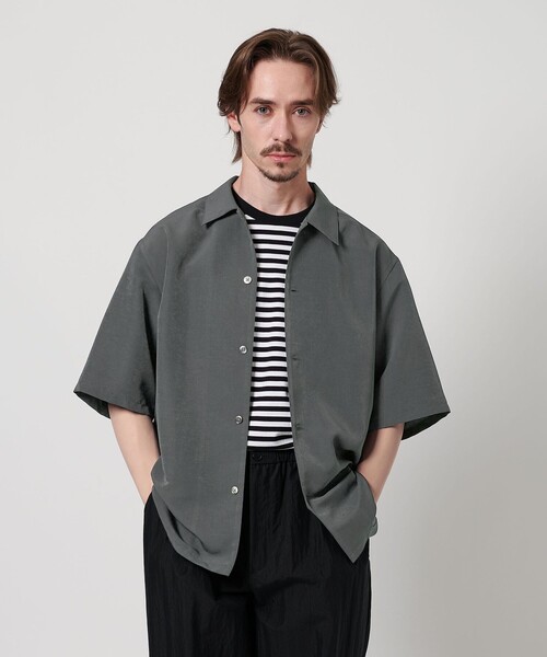 BEAUTY&YOUTH UNITED ARROWS(ビューティーアンドユースユナイテッドアローズ)の「シルキータッチ キャンプカラー フォルム シャツ(シャツ/ブラウス・メンズ・オリーブ/ライトブルー/ダークグレー/ライトグレー・XL/S/M/L)」の10枚目の写真