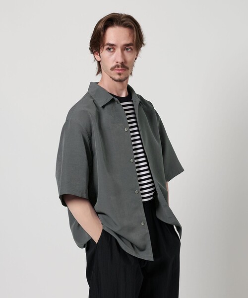 BEAUTY&YOUTH UNITED ARROWS(ビューティーアンドユースユナイテッドアローズ)の「シルキータッチ キャンプカラー フォルム シャツ(シャツ/ブラウス・メンズ・オリーブ/ライトブルー/ダークグレー/ライトグレー・XL/S/M/L)」の11枚目の写真