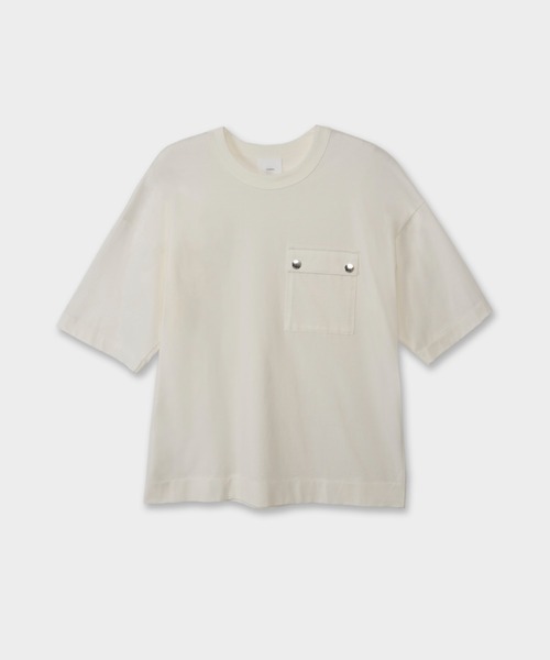 CINOH(チノ)の「REFINAポケットTシャツ(Tシャツ/カットソー・メンズ・ブラック/オフホワイト/ホワイト系その他・46/48/44)」の8枚目の写真