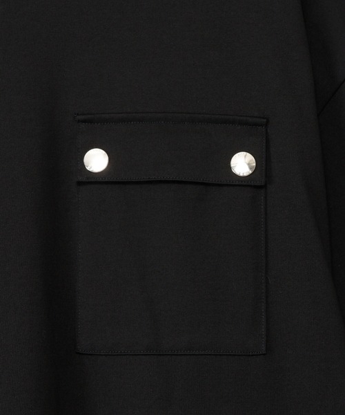 CINOH(チノ)の「REFINAポケットTシャツ(Tシャツ/カットソー・メンズ・ブラック/オフホワイト/ホワイト系その他・46/48/44)」の12枚目の写真