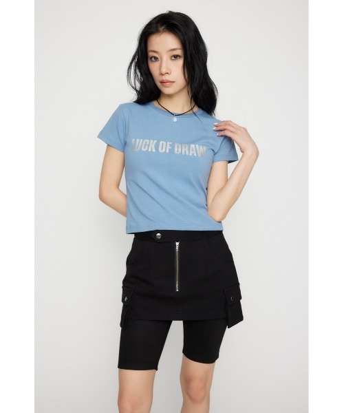 LAGUA GEM(ラグアジェム)の「FOIL LOGO PRINT Tシャツ(Tシャツ/カットソー・レディース・ブラック/ライトブルー/グレー・FREE)」の13枚目の写真