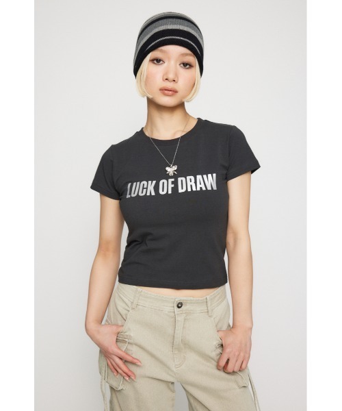 LAGUA GEM(ラグアジェム)の「FOIL LOGO PRINT Tシャツ(Tシャツ/カットソー・レディース・ブラック/ライトブルー/グレー・FREE)」の10枚目の写真