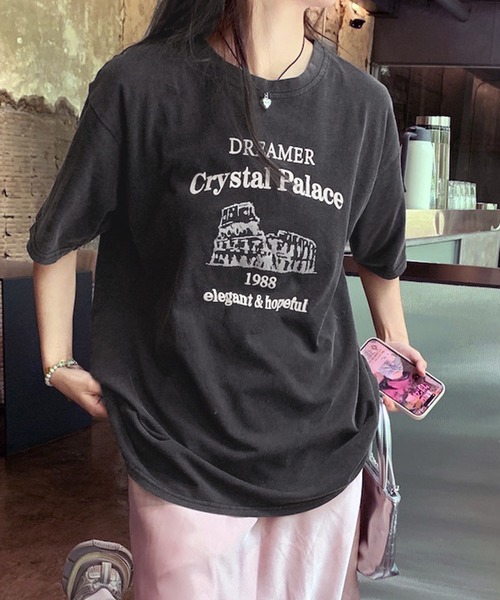 WESTSEA(ウエストシー)の「ヴィンテージ風 グラフィックプリント 半袖Tシャツ オーバーサイズ(Tシャツ/カットソー・レディース・ブラック系その他3/ブラック系その他4/ブラック/ブラック系その他2/ブラック系その他・M/L)」の6枚目の写真