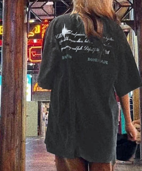WESTSEA(ウエストシー)の「ヴィンテージ風 グラフィックプリント 半袖Tシャツ オーバーサイズ(Tシャツ/カットソー・レディース・ブラック系その他3/ブラック系その他4/ブラック/ブラック系その他2/ブラック系その他・M/L)」の12枚目の写真