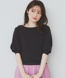 《6色展開/XS-LLサイズ》ドライタッチ デザインスリーブニット【洗濯機洗い可/接触冷感/抗ピル】