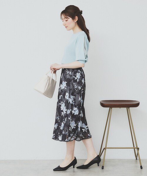 index（インデックス）の「《6色展開/XS-LLサイズ》ドライタッチ デザインスリーブニット【洗濯機洗い可/接触冷感/抗ピル】（ニット/セーター・レディース・チャコールグレー/ナチュラル/ネイビー/ピンク/ブラウン系その他/グリーン系・34/36/38/40/42）」の19枚目の写真